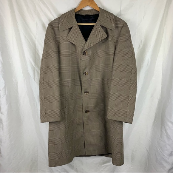 Vintage London Fog Houndstooth Trench Coat